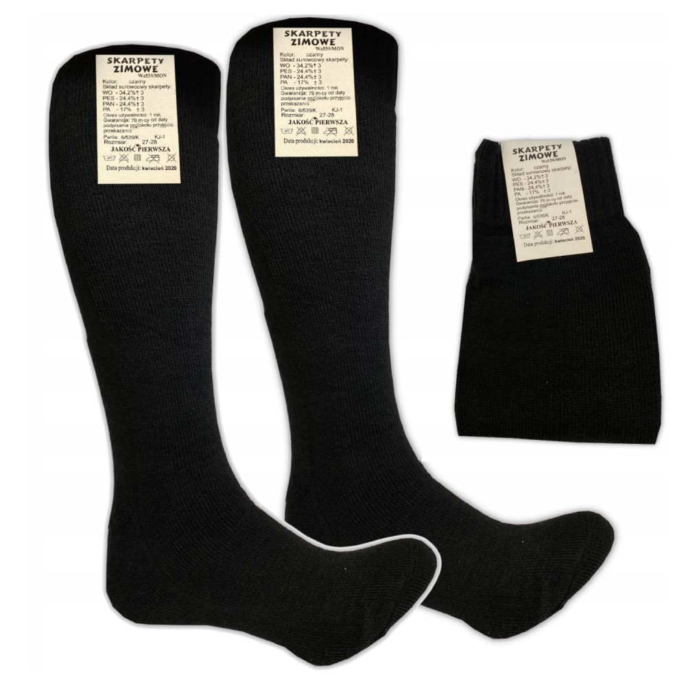 Skarpety wojskowe letnie czarne Skarpety wojskowe letnie czarne