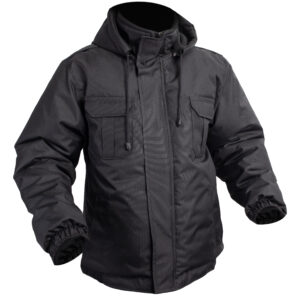 Kurtka Wojskowa Czarna Zimowa Ocieplana Ochrona