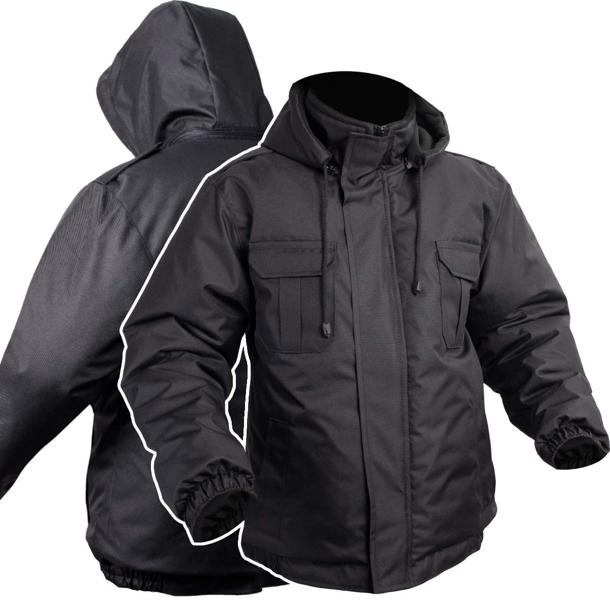 Kurtka Wojskowa Czarna Zimowa Ocieplana Ochrona Kurtka Wojskowa Czarna Zimowa Ocieplana Ochrona