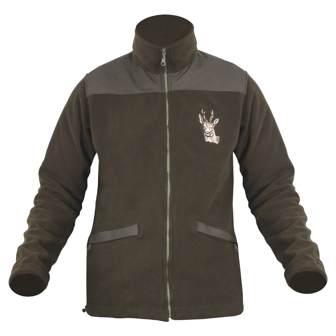 Bluza / Polar wojskowy zielony myśliwski HAFT jeleń Bluza / Polar wojskowy zielony myśliwski HAFT jeleń