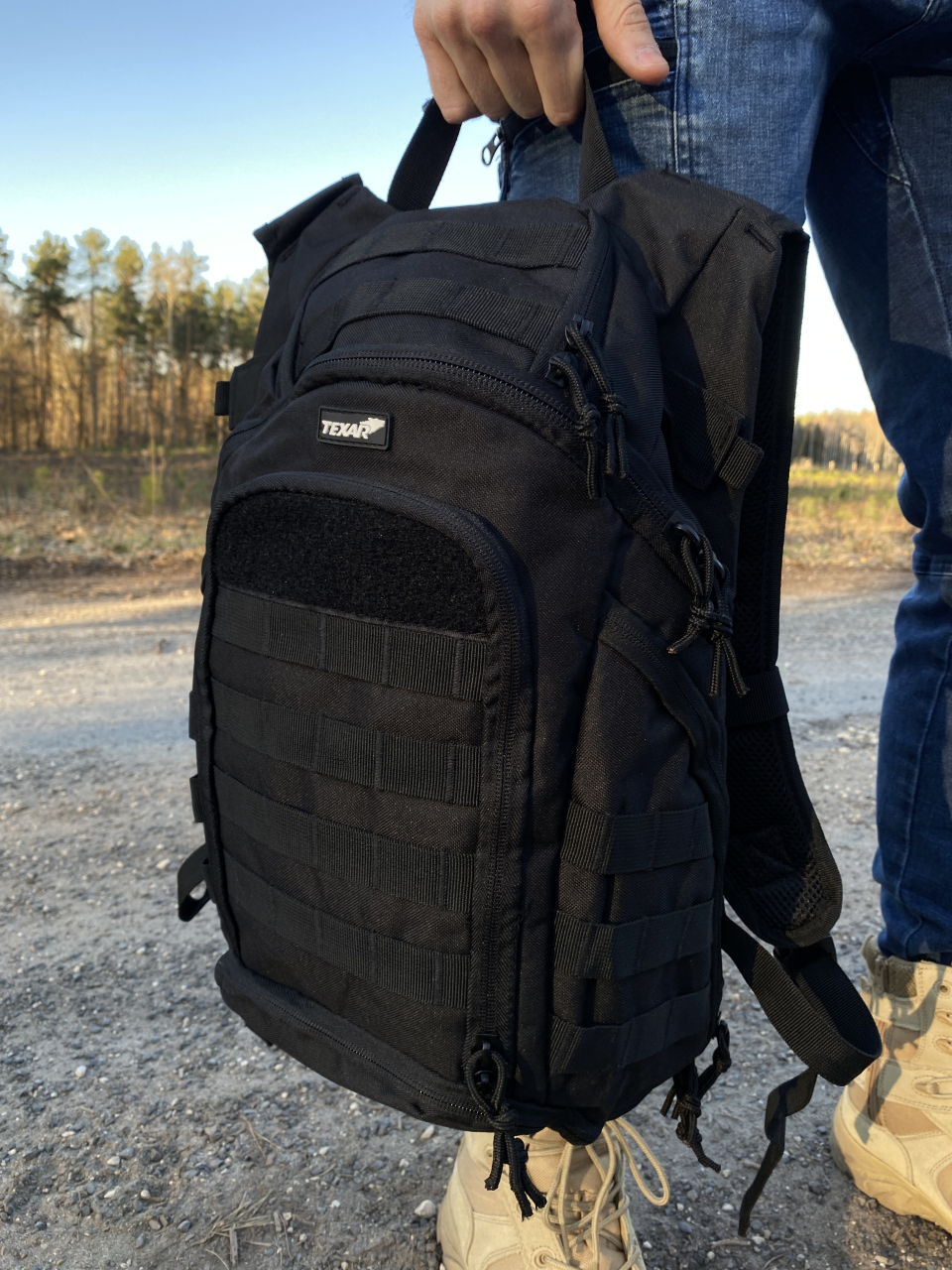 Plecak Wojskowy Czarny Cober Taktyczny Texar 25L Plecak Wojskowy Czarny Cober Taktyczny Texar 25L