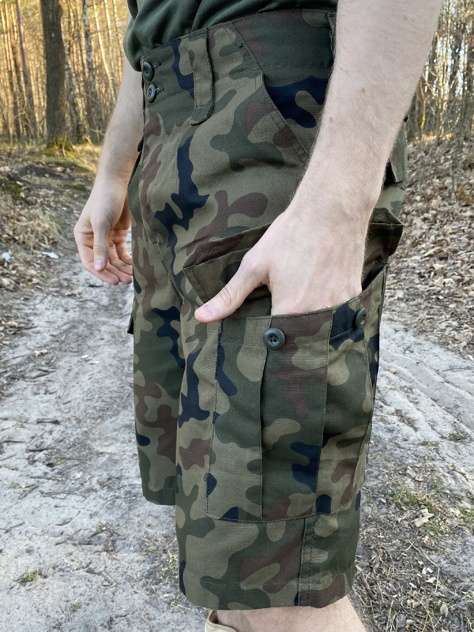 Spodenki Wojskowe Taktyczne Wz10 Rip-Stop Wz.93 PL camo Spodenki Wojskowe Taktyczne Wz10 Rip-Stop Wz.93 PL camo