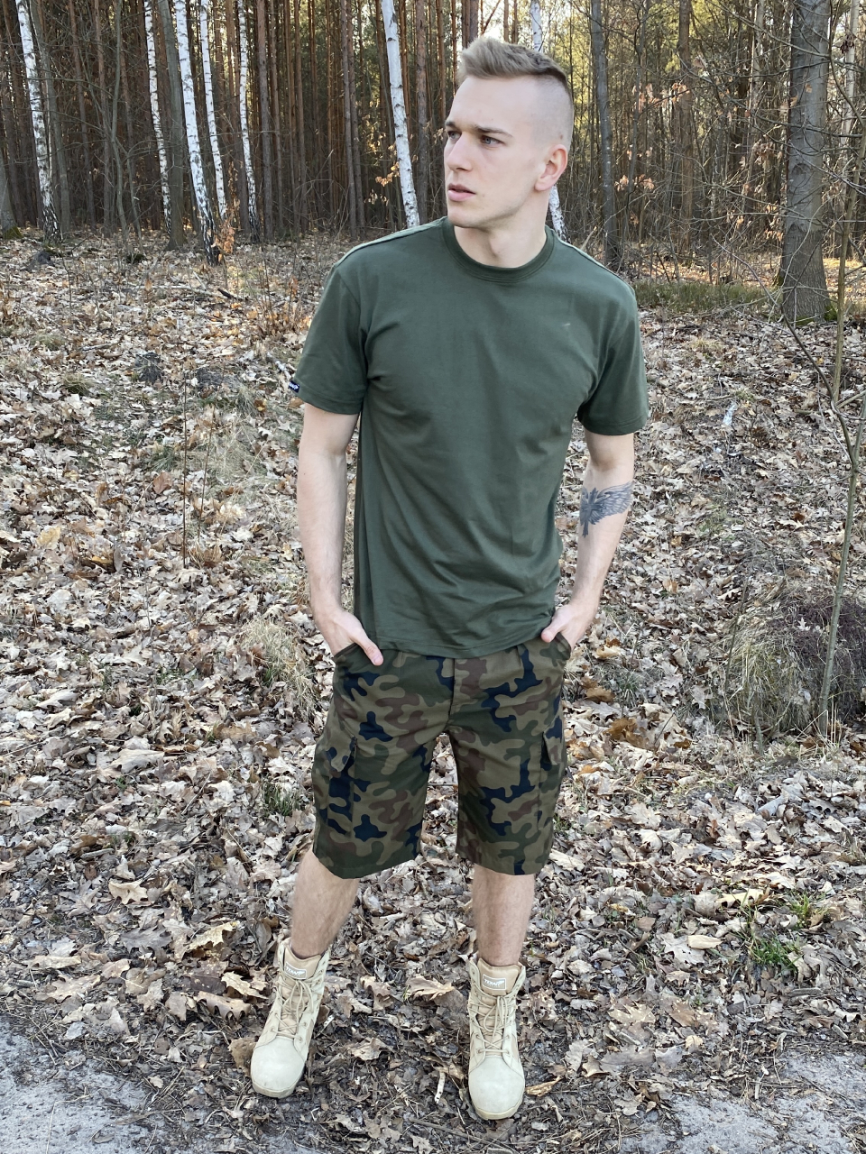 Spodenki Wojskowe Taktyczne Wz10 Rip-Stop Wz.93 PL camo Spodenki Wojskowe Taktyczne Wz10 Rip-Stop Wz.93 PL camo