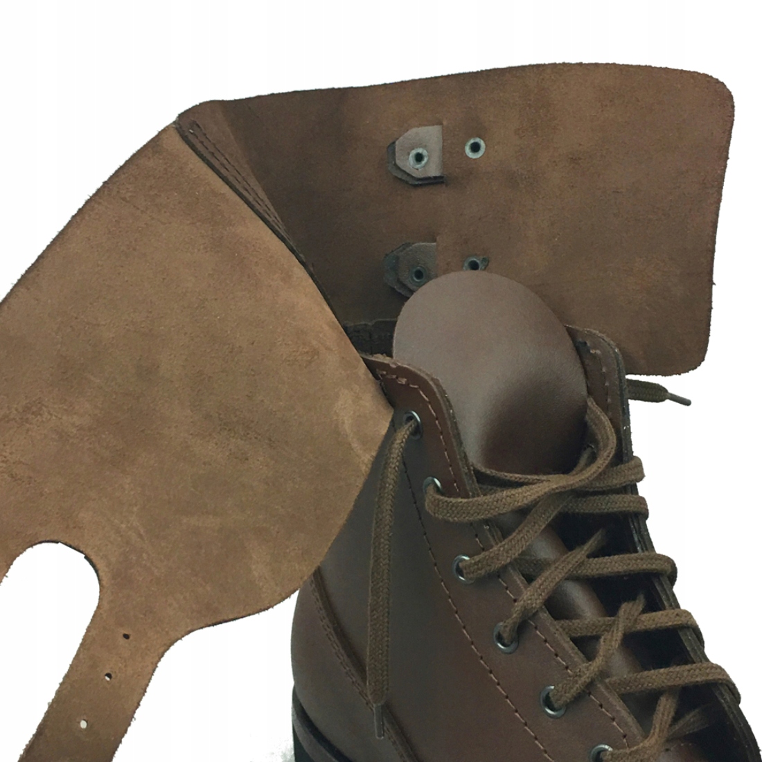 Buty Trzewiki wojskowe opinacze brązowe podkute BLASZKAMI Buty Trzewiki wojskowe opinacze brązowe podkute BLASZKAMI