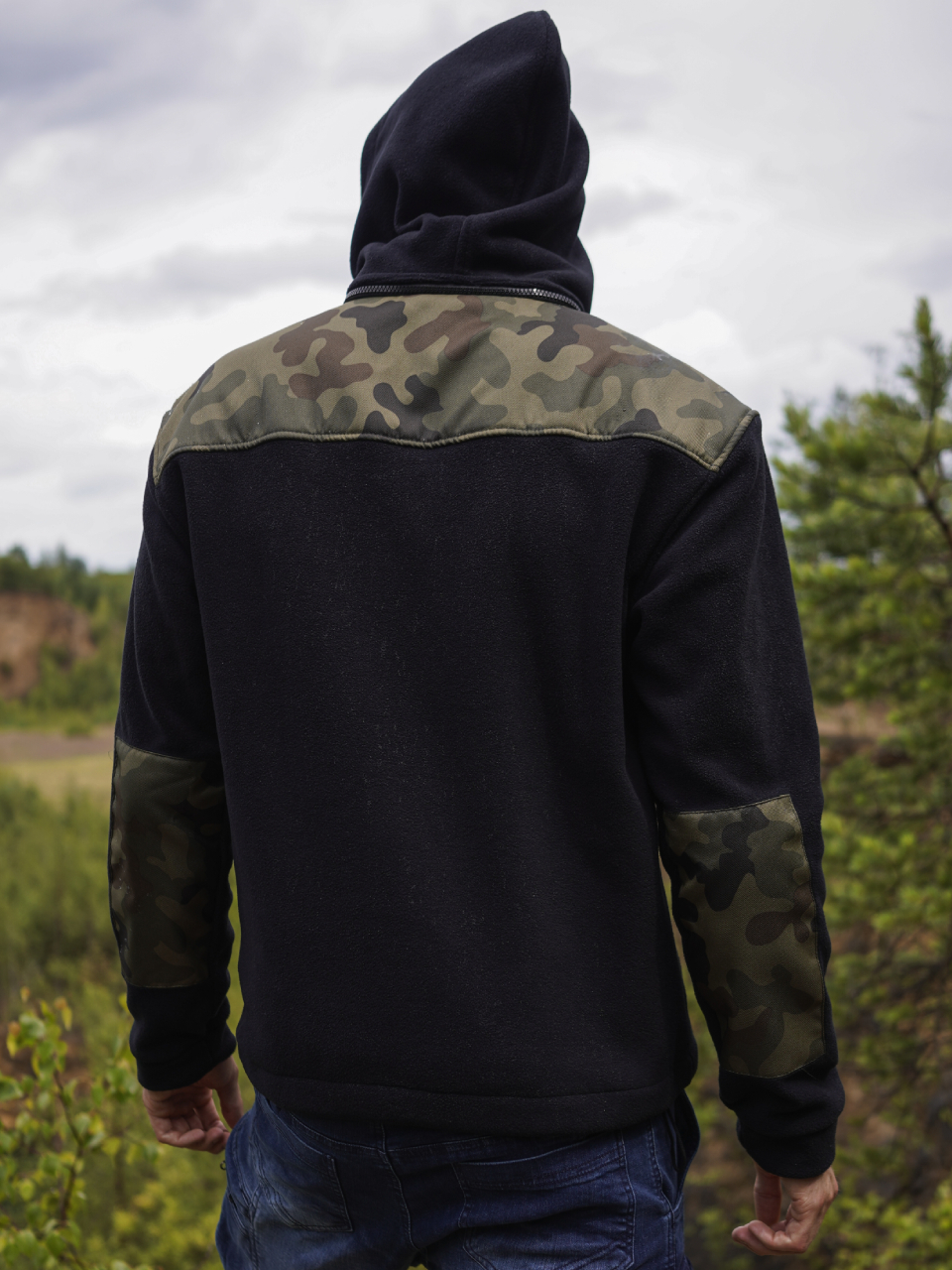 Polar Wojskowy Bluza polarowa Moro z kapturem Wz.93 360g/m2