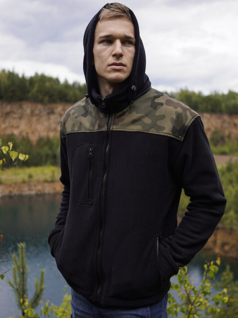 Polar Wojskowy Bluza polarowa Moro z kapturem Wz.93 360g/m2