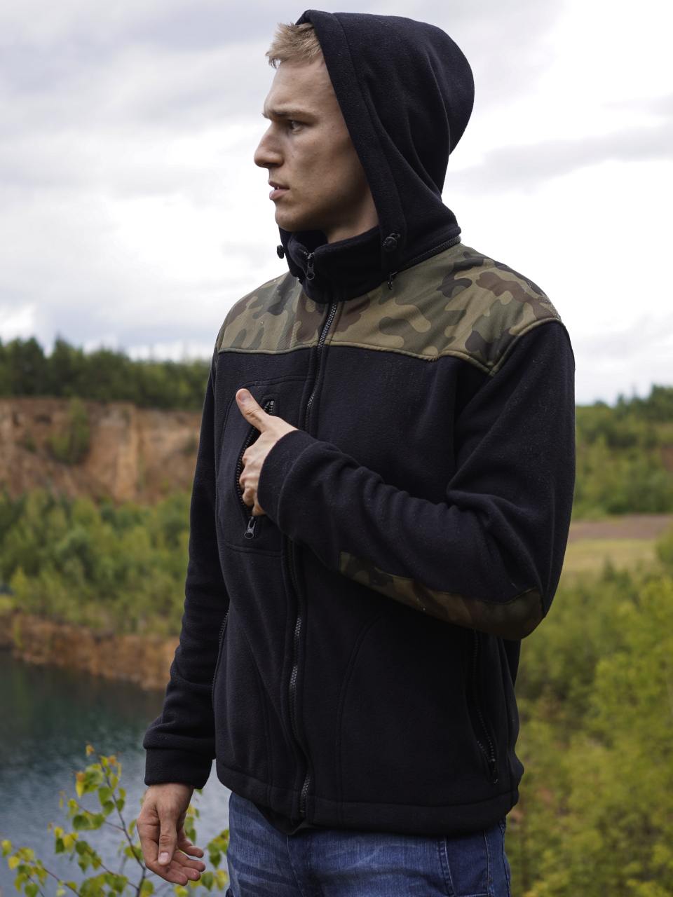 Polar Wojskowy Bluza polarowa Moro z kapturem Wz.93 360g/m2 Polar Wojskowy Bluza polarowa Moro z kapturem Wz.93 360g/m2
