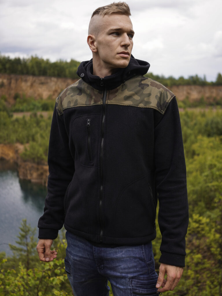 Polar Wojskowy Bluza polarowa Moro z kapturem Wz.93 360g/m2