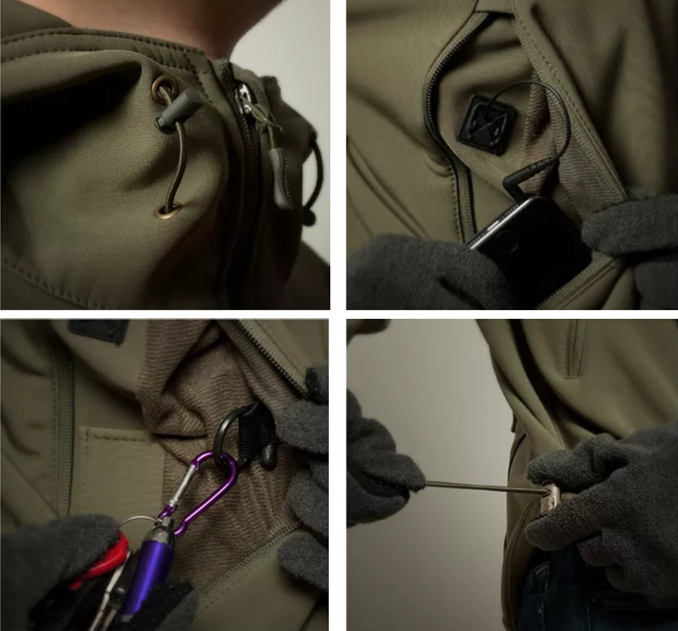 Kurtka wojskowa Bluza Taktyczna Polarowa Wodoodporna Softshell OLIVE