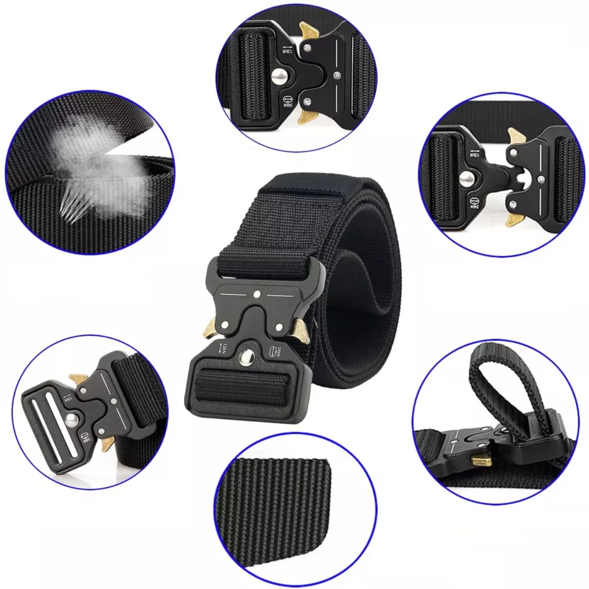 Pas Wojskowy taktyczny survivalowy do spodni czarny 110cm Pas Wojskowy taktyczny survivalowy do spodni czarny 110cm