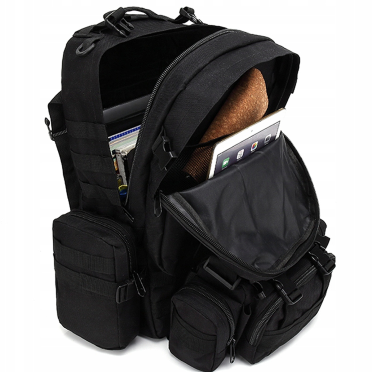 Plecak Wojskowy Czarny militarny Taktyczny Survival 60L Plecak Wojskowy Czarny militarny Taktyczny Survival 60L