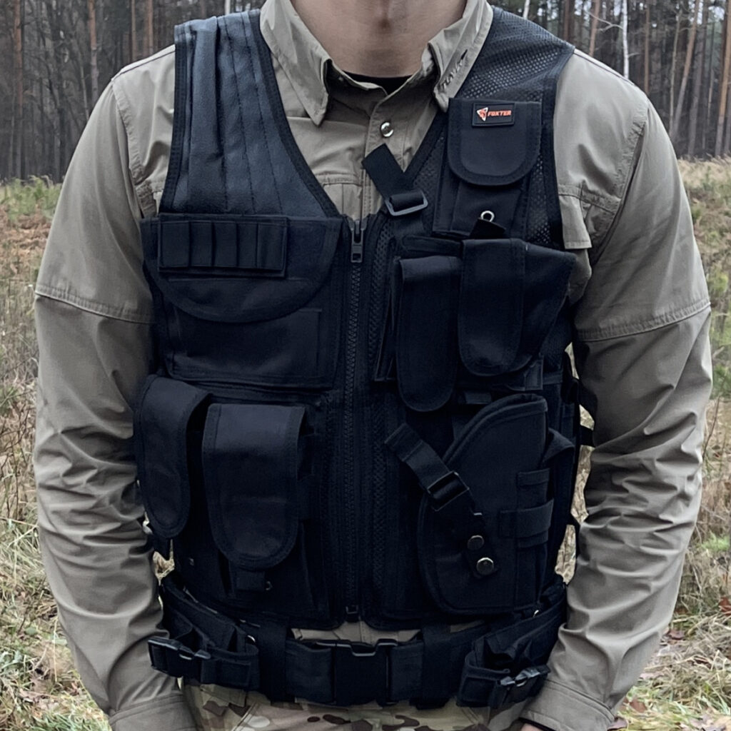 kamizelka wojskowa czarna taktyczna ochrona2